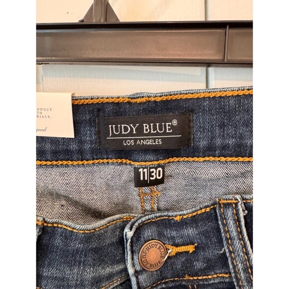 Judy Blue High Rise Relaxed Fit Slouchy Distressed Denim Blue Jeans Womens Sz 30 - Picture 5 of 8